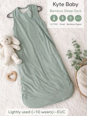 Kyte Baby Sleep Bag/Sack 1.0 TOG Sage Green Bamboo Small S - EUC
